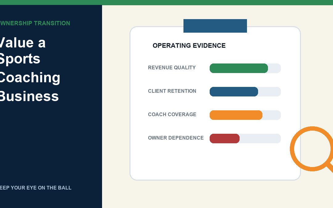 How to Value a Sports Coaching Business Before an Ownership Transition