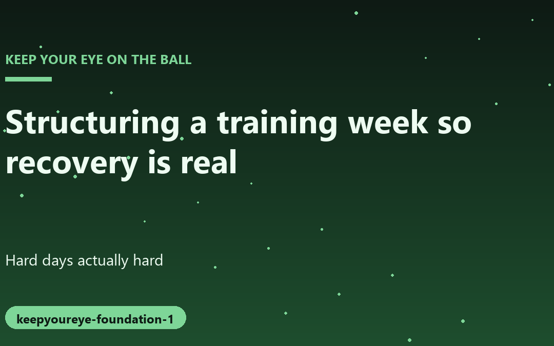 How to Structure an Amateur Training Week for Proper Recovery