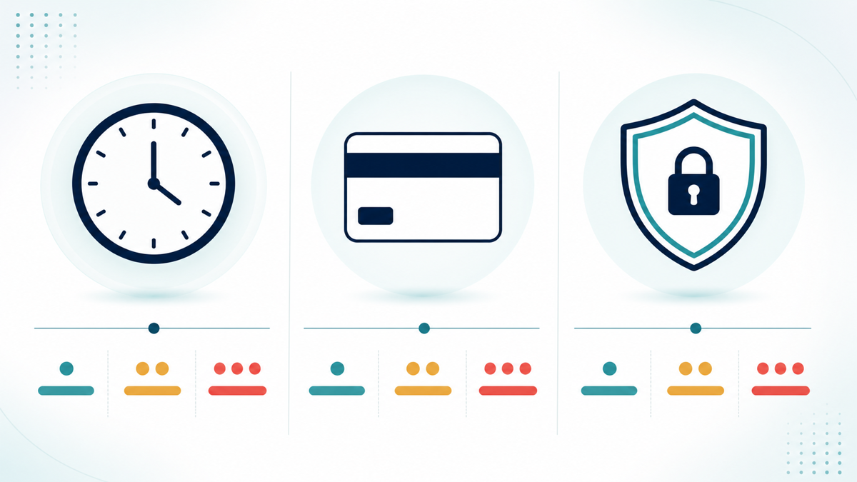 Risk matrix for time, money, and personal information